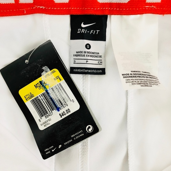 Nike Swingman Dri-FIT White Orange Baseball Pants - Picture 7 of 8